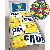 Pokémon Pikachu Single/US Twin Duvet Cover and Pillowcase Set