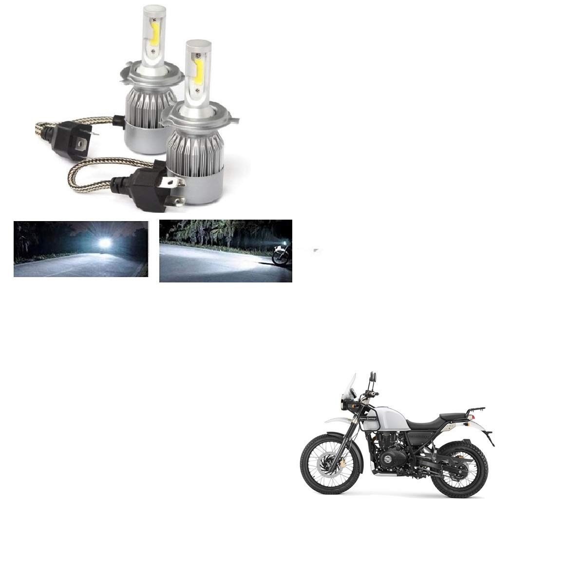 Kozdiko Bike C6 LED All in One Light Bulb 50W LED Car Headlight Conversion Kit for Cars 6000K (White) for Royal Enfield Himalayan-image-35