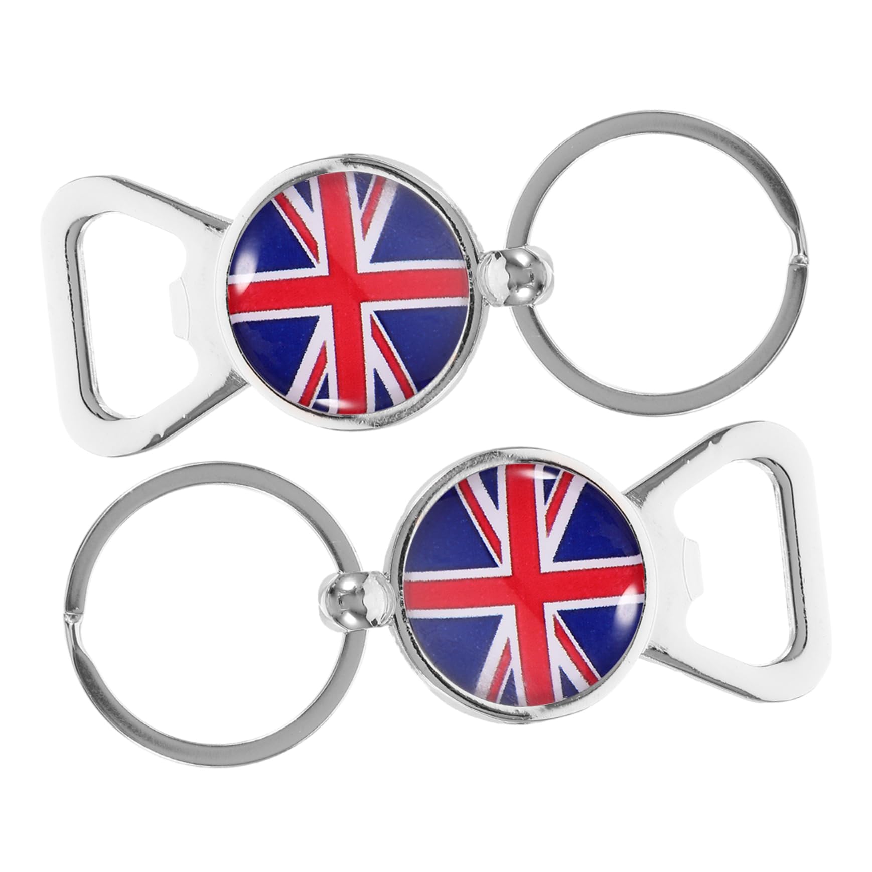 SOLUSTRE 10pezzi Apribottiglie Portachiavi Apribottiglie Decorativi Inossidabile Uk Flag Per e Speciali