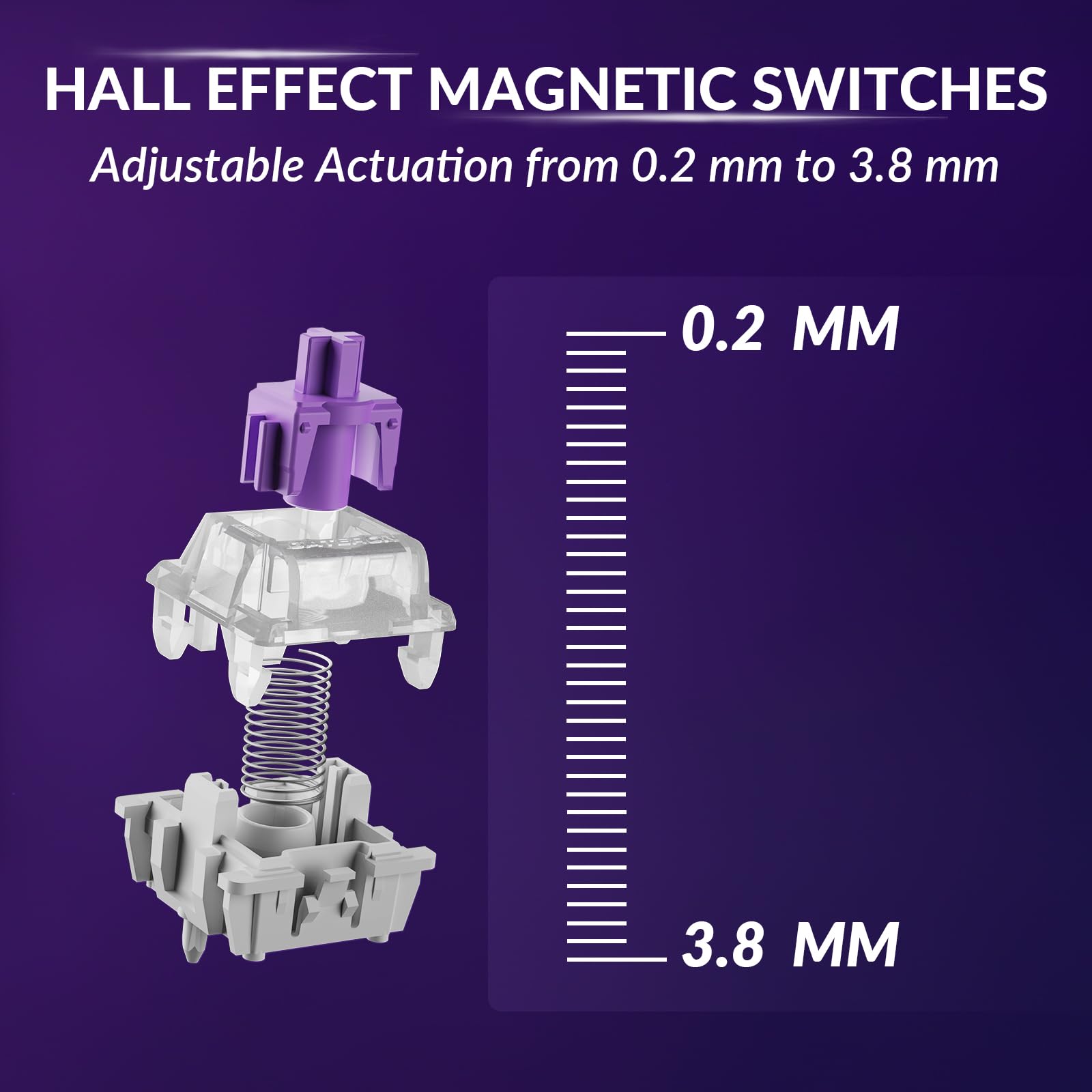 Keychron K10 HE Rapid Trigger Gaming Keyboard Wireless, Hall Effect Magnetic Switch Hot Swappable, 2.4 GHz/Bluetooth/Wired Adjustable Actuation, Full-Size Custom RGB for Mac Windows Linux