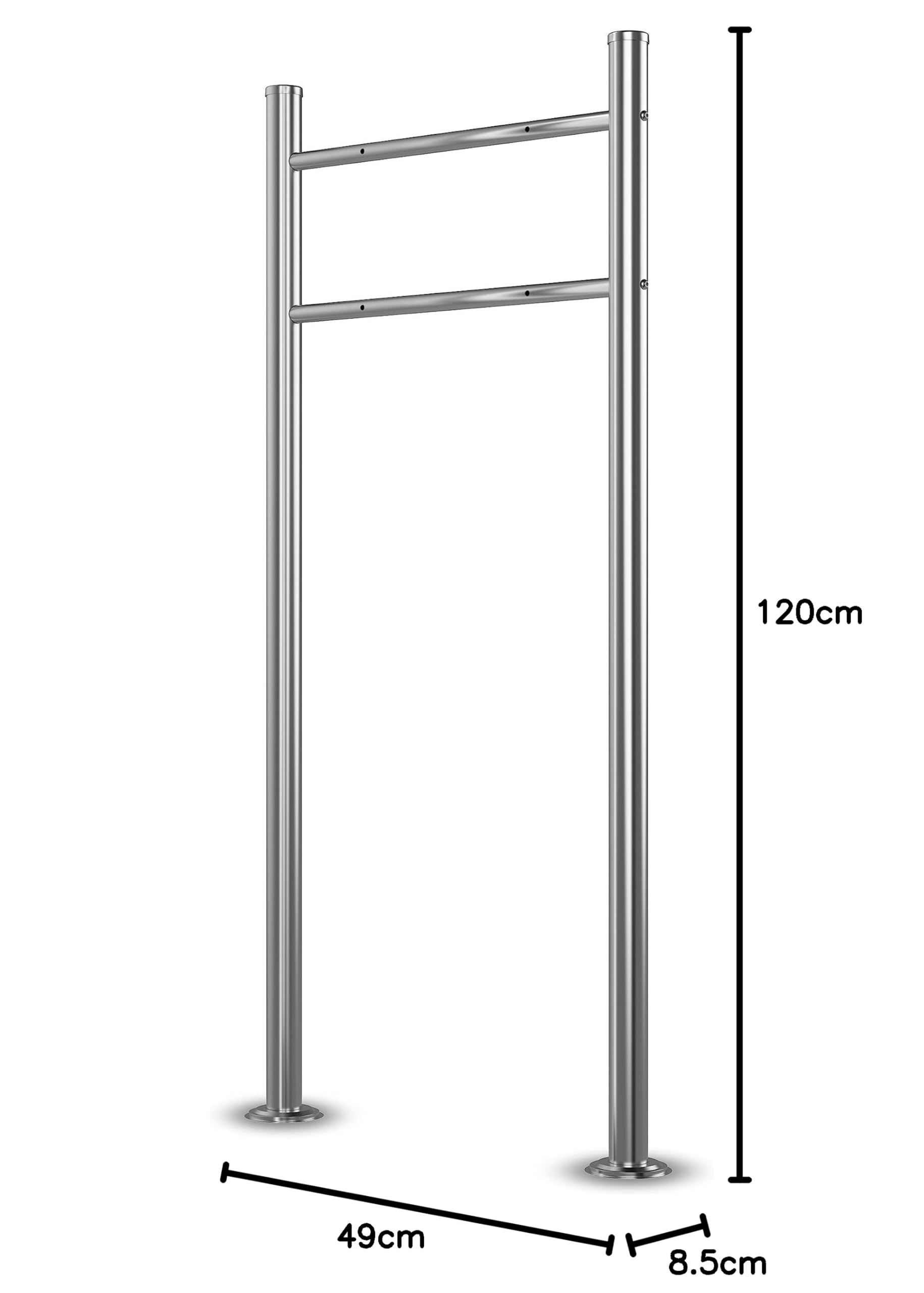 Buzón en antracita RAL 7016 con soporte, personalizable, acero inoxidable, placa para nombre, número de calle, con candado, compartimento para periódicos, 000052.0004