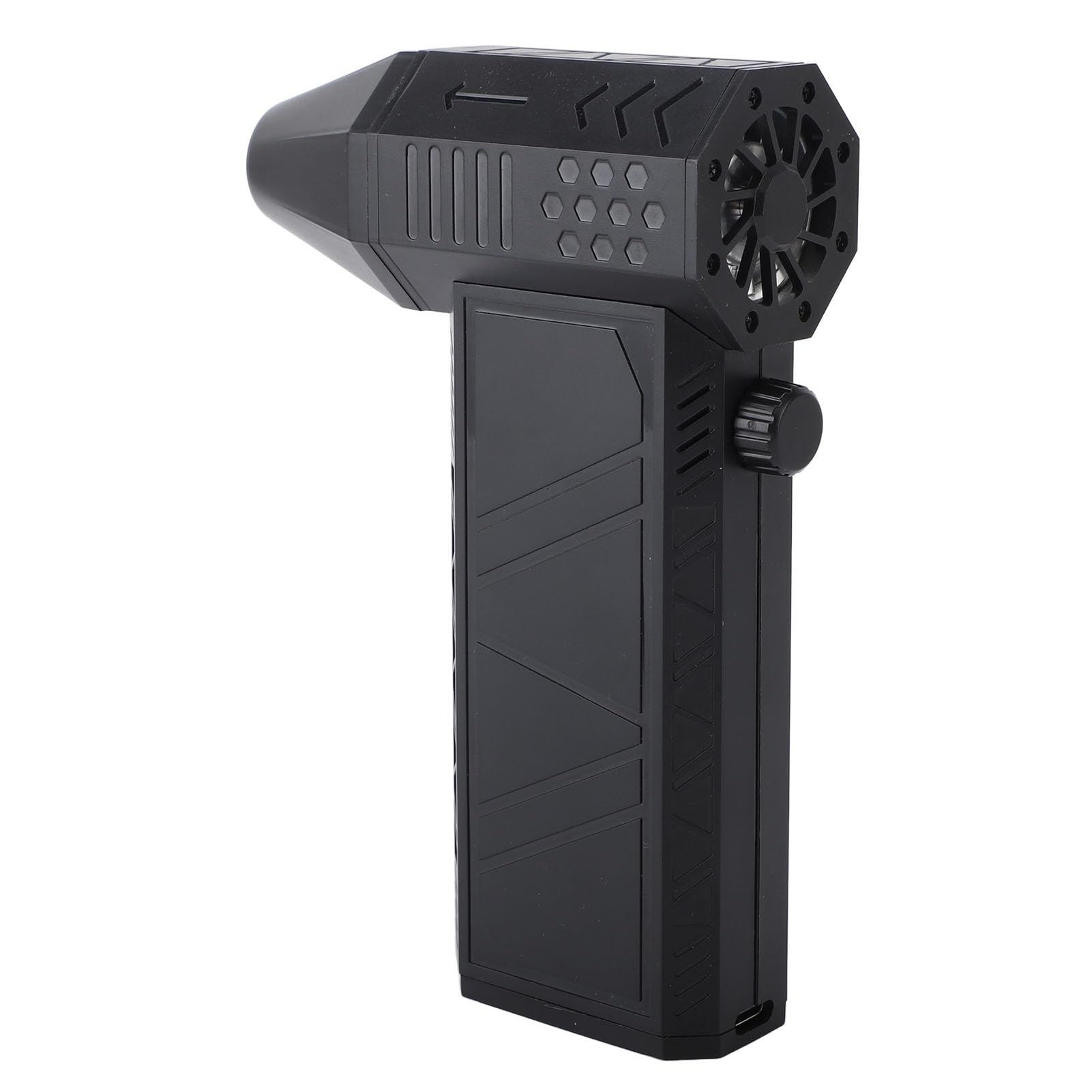 Colector de polvo de aire comprimido para soplar nieve y quitar el polvo, 130.000 rpm con 2 boquillas magnéticas inalámbricas USB para secador de coche, soplador (Negro)