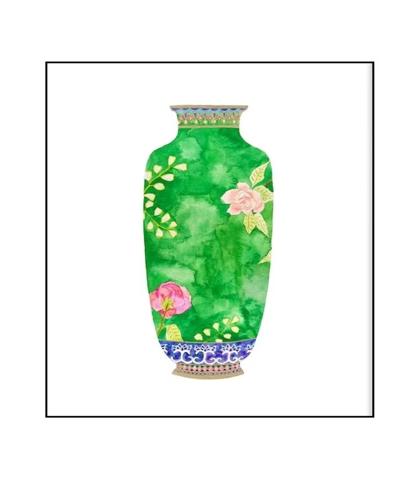 Xenite I Wall Art Canvas Prints Watercolor Flower Vase Floral Plant Wall Art Canvas Painting Nordic Posters For Living Room Home Decor(,30X40cm)