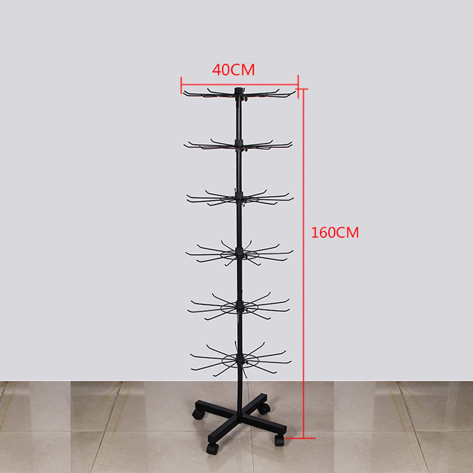 Amazon｜AUTEK 小売ディスプレイスタンド 6段 可動式ショップ スピナー
