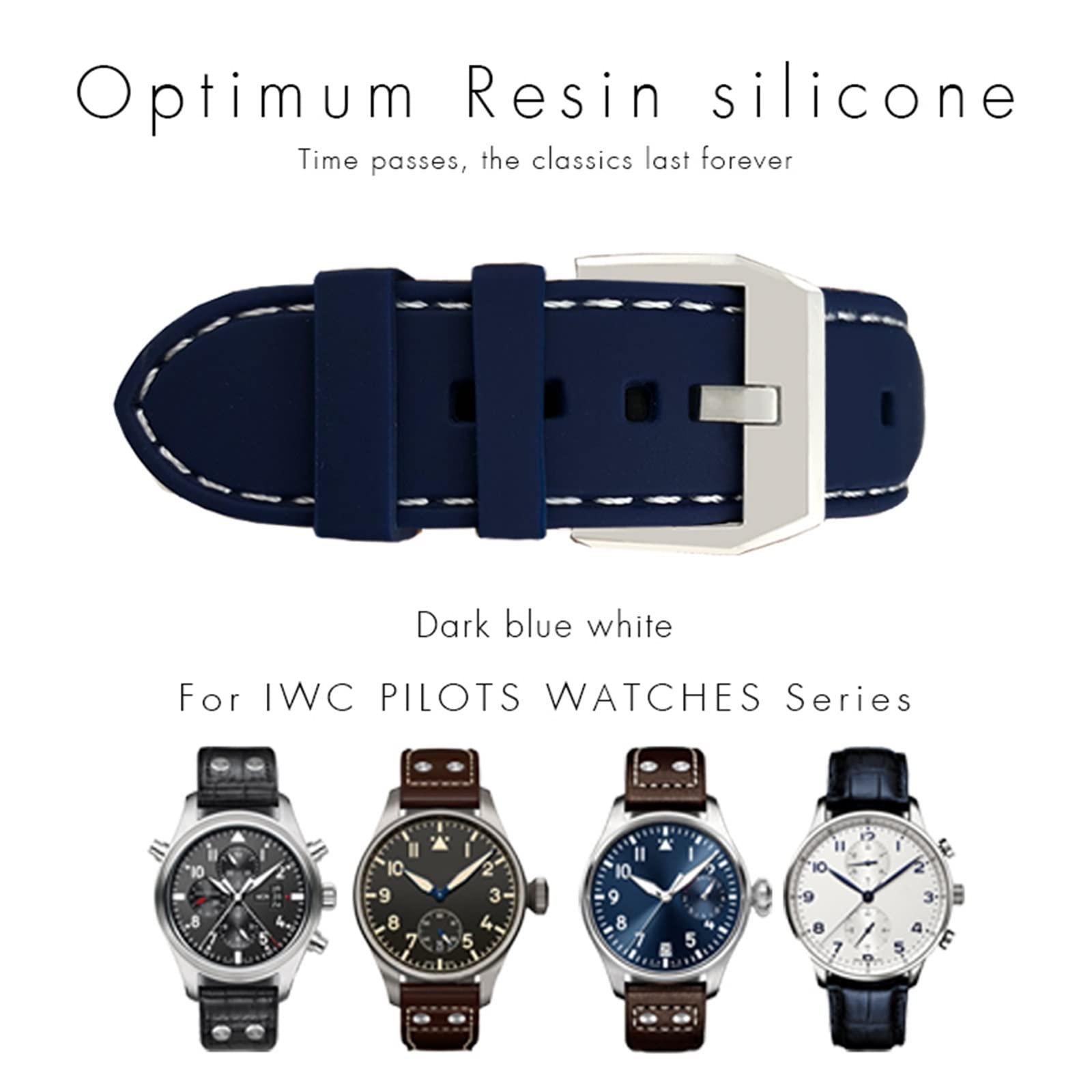 20 mm 21 mm 22 mm paski do zegarków z gumy silikonowej do IWC PILOT Mark 18 pasek sportowy