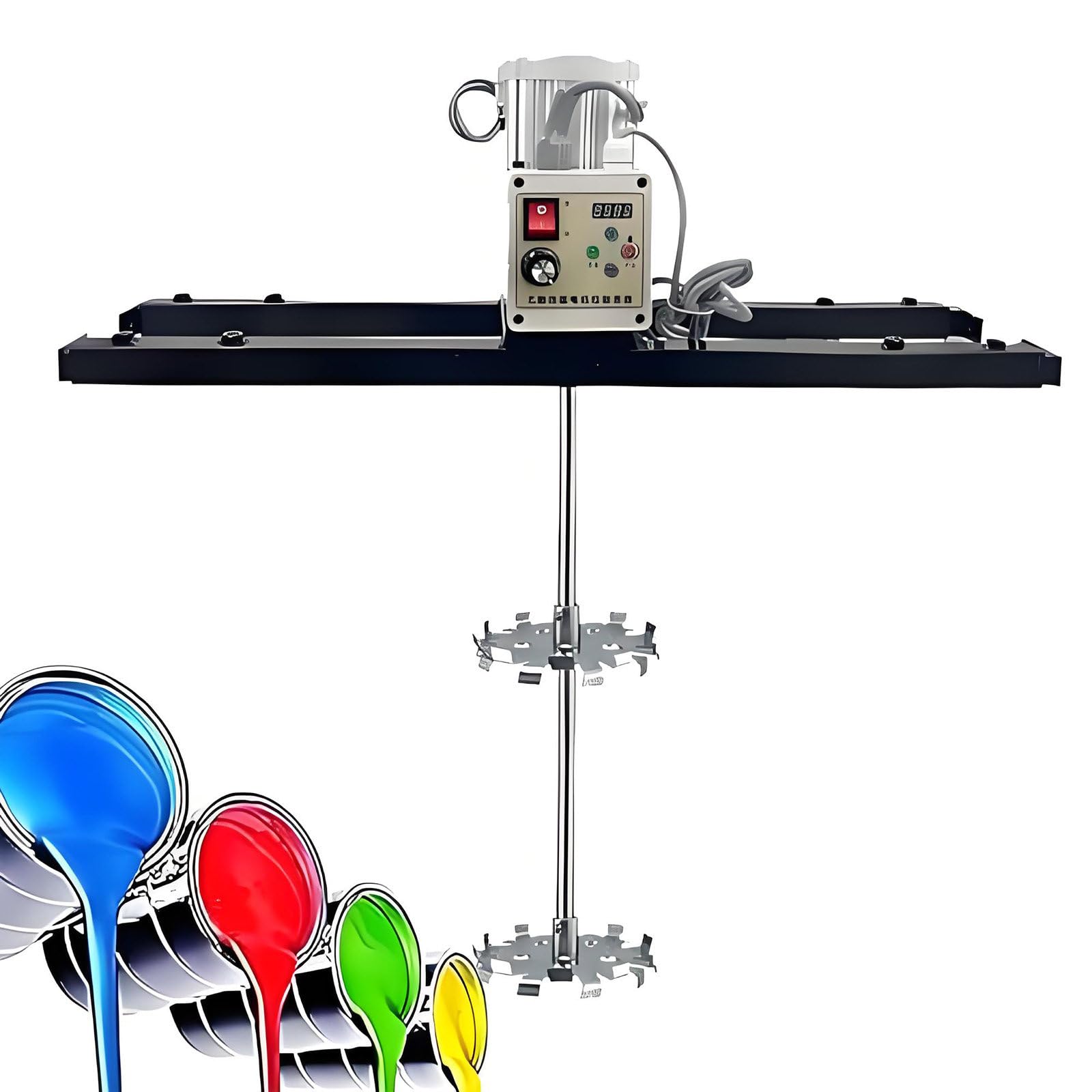 GUTYGIO IBC Paint, with Support Hanger,Folding Propeller, Mixing Equipment,Electric Tank Mixer Machine,for Viscous Liquid Ink Dye Chemicals TypeD