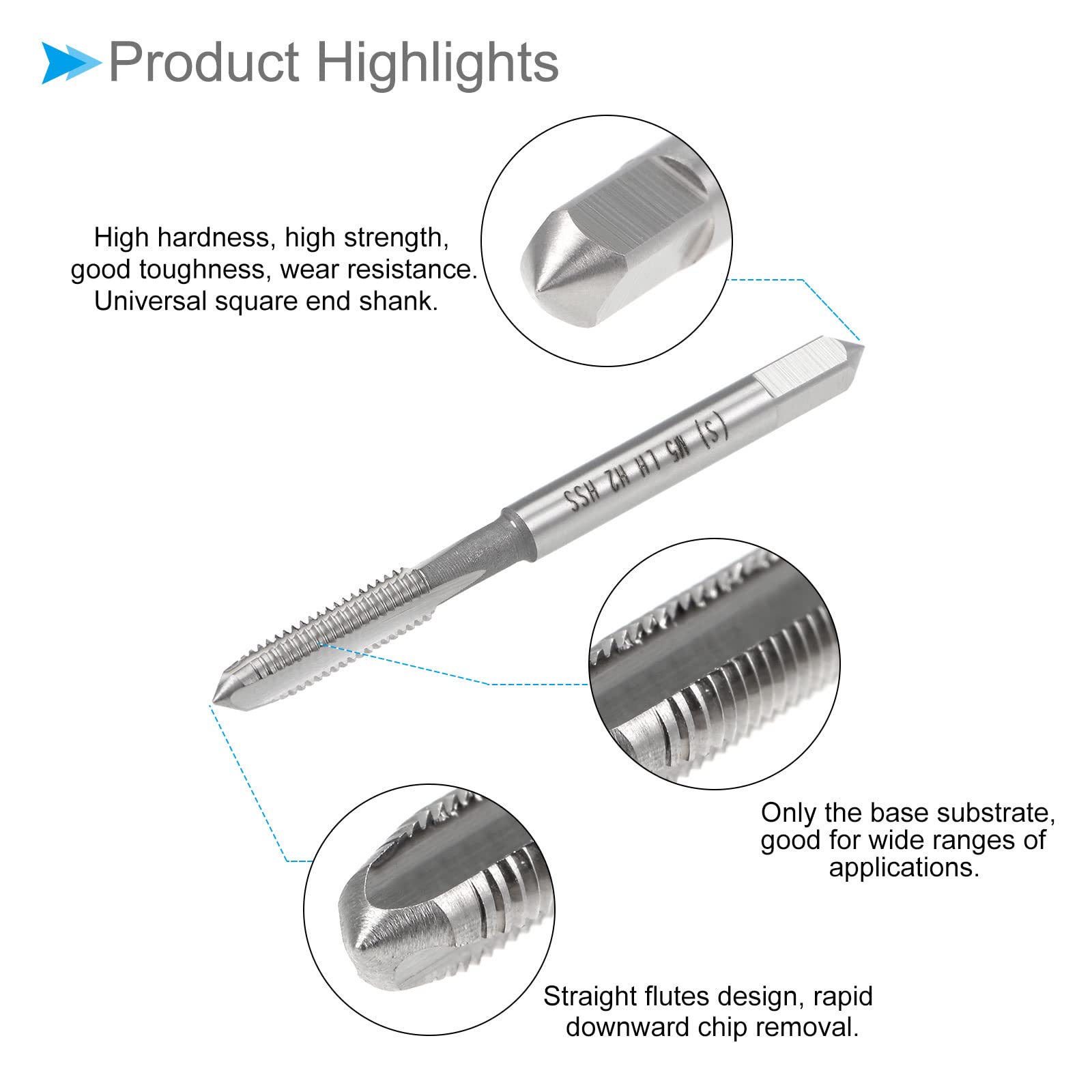 CoCud Maschi Filettatura M2.5 HSS - 2 Pezzi Per Metallo E Plastica - Foto 8