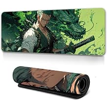 XXL Extended Anime Gaming Mouse Pad - Cool Anime Cartoon Design Large Mousepad, Stitched Edges | 35.4"x15.7"x0.12" Dimensions Priate-King