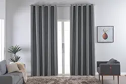 Cortina Blackout Térmica Vários Tamanhos com Ilhós Cromado | Anti Luz e Frio | Tecido Grosso para Quarto e Sala | Instalação Simples | Elegante e Funcional (Cinza, 3,00m x 2,80m)