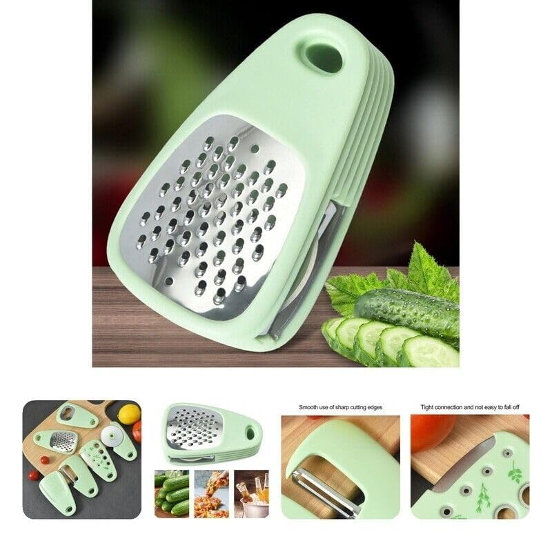 Image of Unique Kitchen Gadget, 6 Piece Set, Space Saving, Camper Must Haves,Kitchen Accessoeries, Cheese Grater, Bottle Opener, Fruit /Vegetable Peeler, Pizza Cutter, Garlic /Ginger Grinder