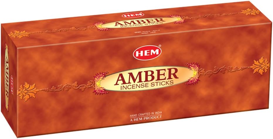 Hem Amber Incense Sticks(9.3 cm X 6.0 cm X 25.5cm, Black)