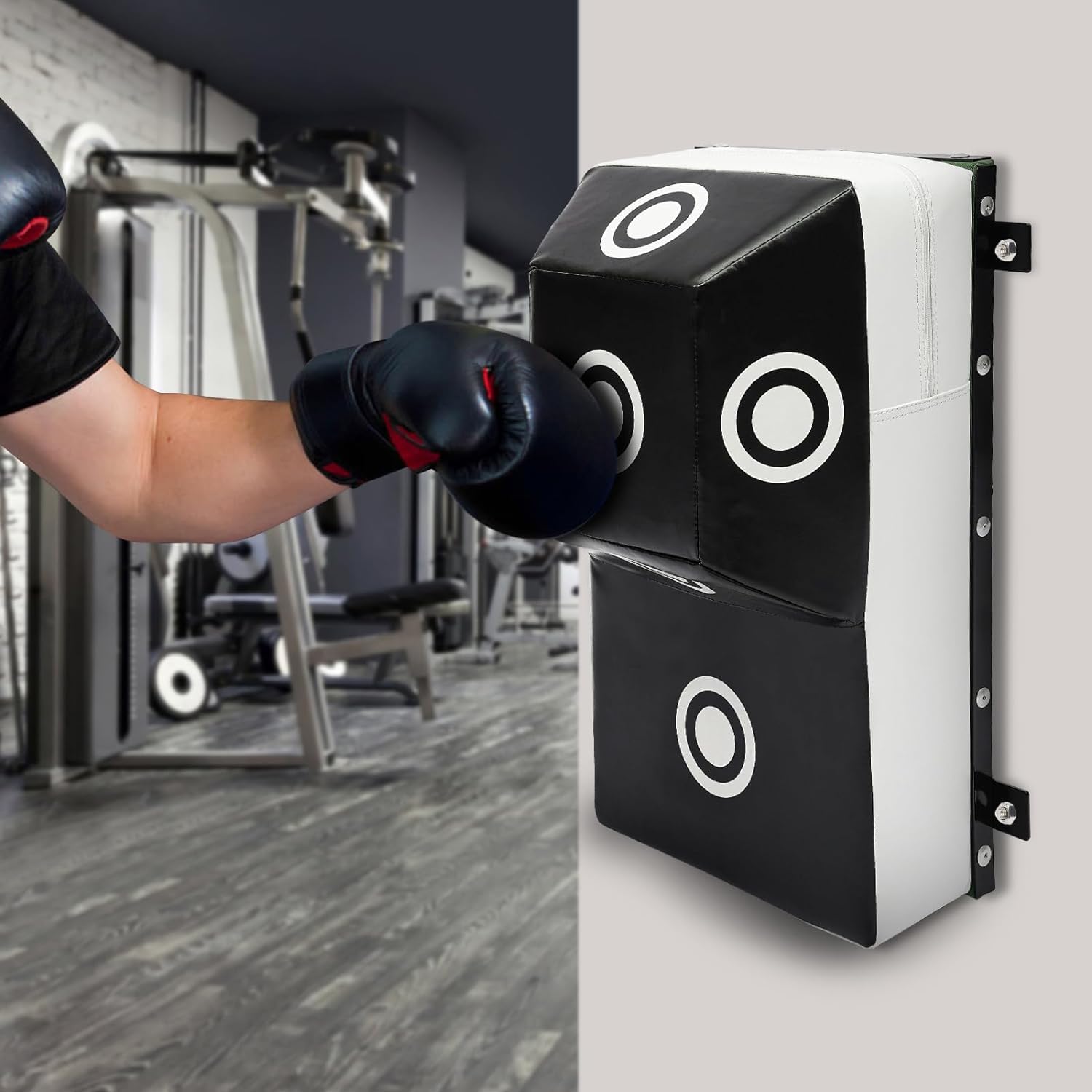 Wall Mount Sacco da Boxe con Montante, Obiettivo di Boxe Wall Mount con 6 Punti Ferita, Muro di Boxe Montare La Macchina, Montaggio A Parete Sacco da Boxe per Adulti