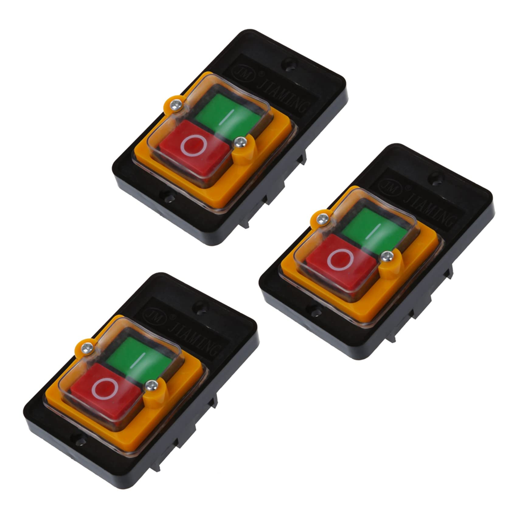 Jnchdghwa As Shown 3X Ac 220/380V On/Off Water Proof Push Button Switch -5