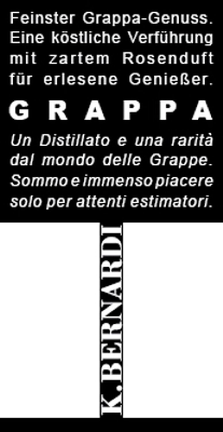 Grappa Gewürztraminer 50 cl. - Bernardi - Walcher