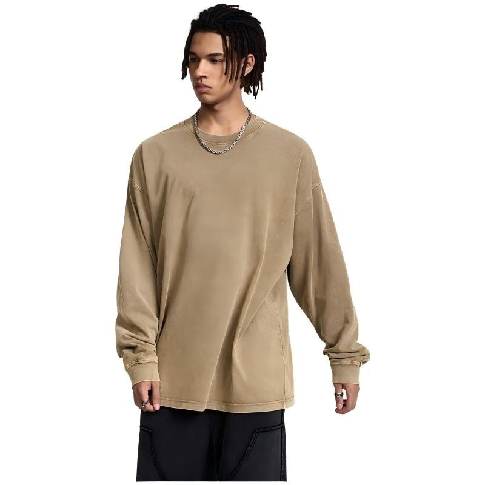 Otoño Versátil Streetwear Marca Patchwork Dos En Uno Camisa Base Suelta De Manga Larga, Top Casual De Manga Larga para Hombres Y Mujeres
