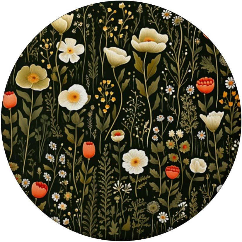 Mixed Flower Bouquet Floral Pattern Wildflowers PopSockets Adhesive PopGrip - Image 3
