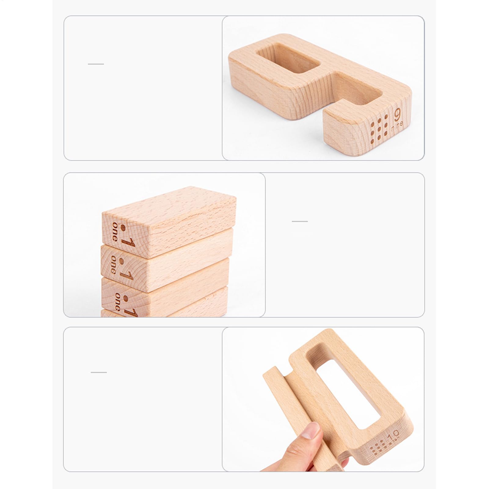 Generisch Zahlenbausteine Holz-Zahlenblöcke, Zählen, Stapeln, Mathe | Feinmotorische Entwicklung Pädagogisches Sortier- und Bauspiel für Vorschulkinder und Kleinkinder zum Frühlernen