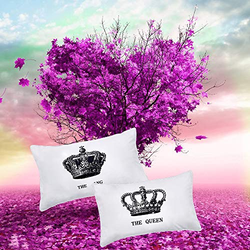 Dasyfly His Hers King And Queen Couples Pillow Cases,Funny His And Hers Gifts For Him,Annivesary Wedding Gifts For The Couple.romantic Couples Gifts Idea For Christmas,Valentines Day #TOP2