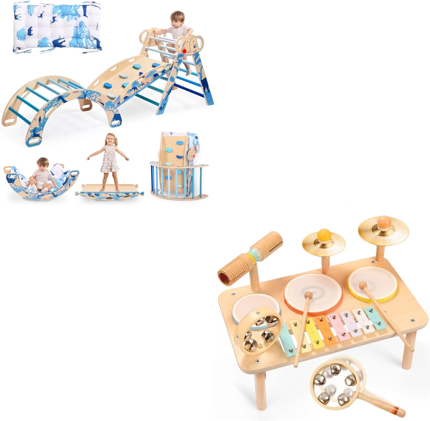wingyz Blue Climber & Morandi Drum Sensory Discovery Set
