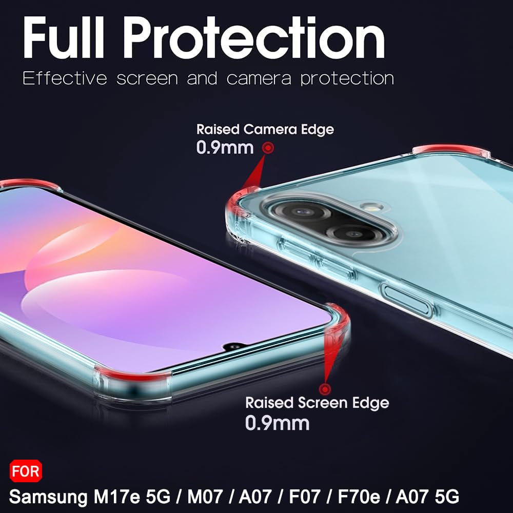 TheGiftKart Back Cover Case for Samsung Galaxy M17e 5G / M07 / A07 / F07 / F70e / A07 5G | Shockproof Crystal Clear Hard Back | Hybrid Design | 360 Degree Protection (PC & TPU, Transparent Bumper) — Amazon image 3