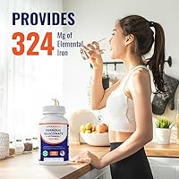 Vista 7 de Vitamatic Gluconato ferroso 324 mg + vitamina C 100 mg – Sin aditivos de color artificial – Suave para el estómago – 250 tabletas recubiertas