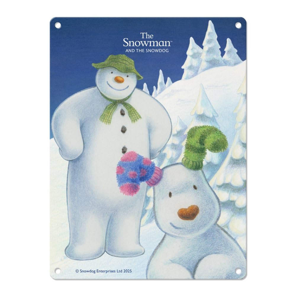The Original Metal Sign Snowdog Close Up Small (150 X 200Mm) Metal Sign - The Snowman And The Snowdog (Snowdog Close Up)