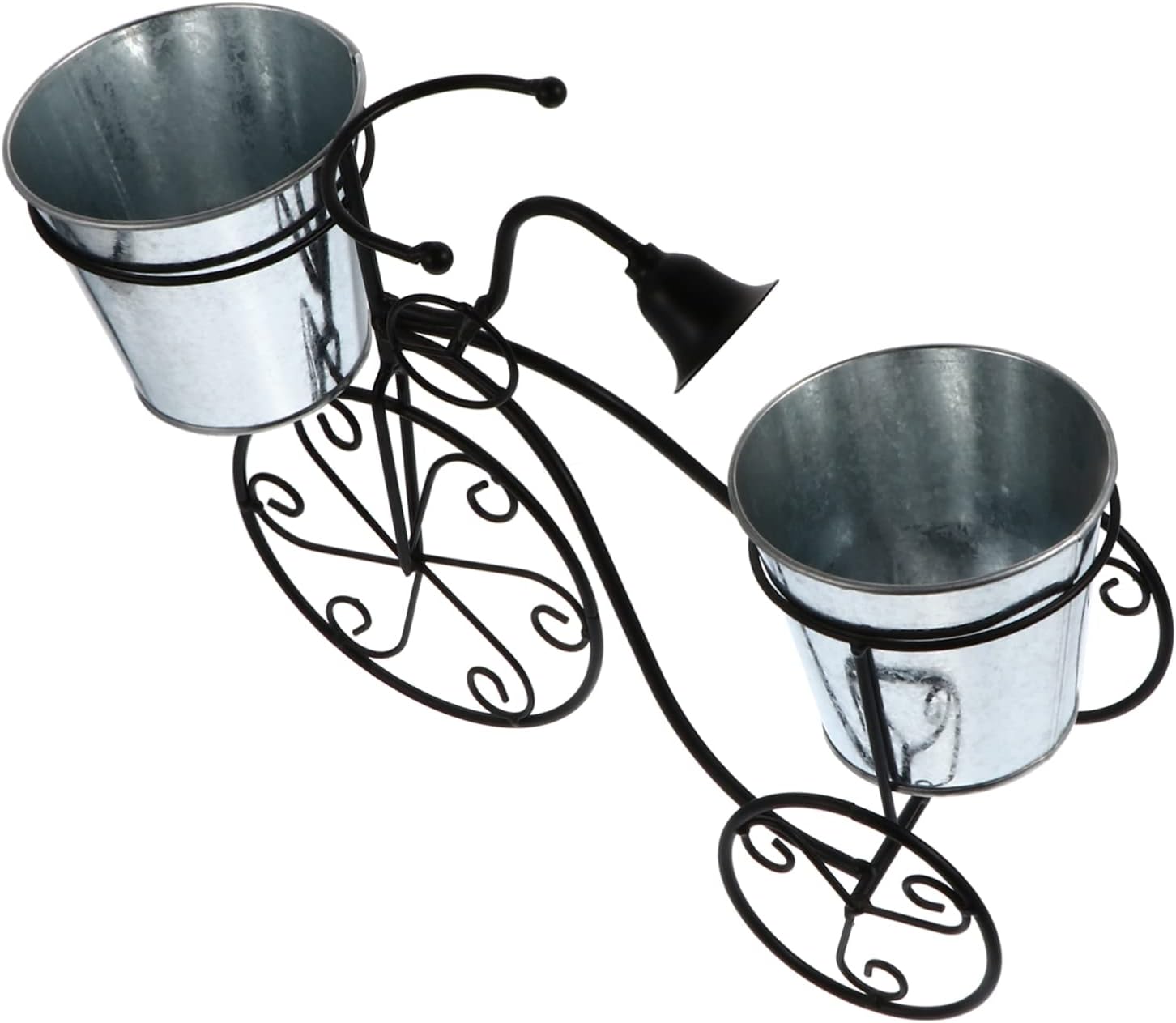 TOYANDONA Vintage Bike Shape Iron Flowerpot Holder for Home Office Decor