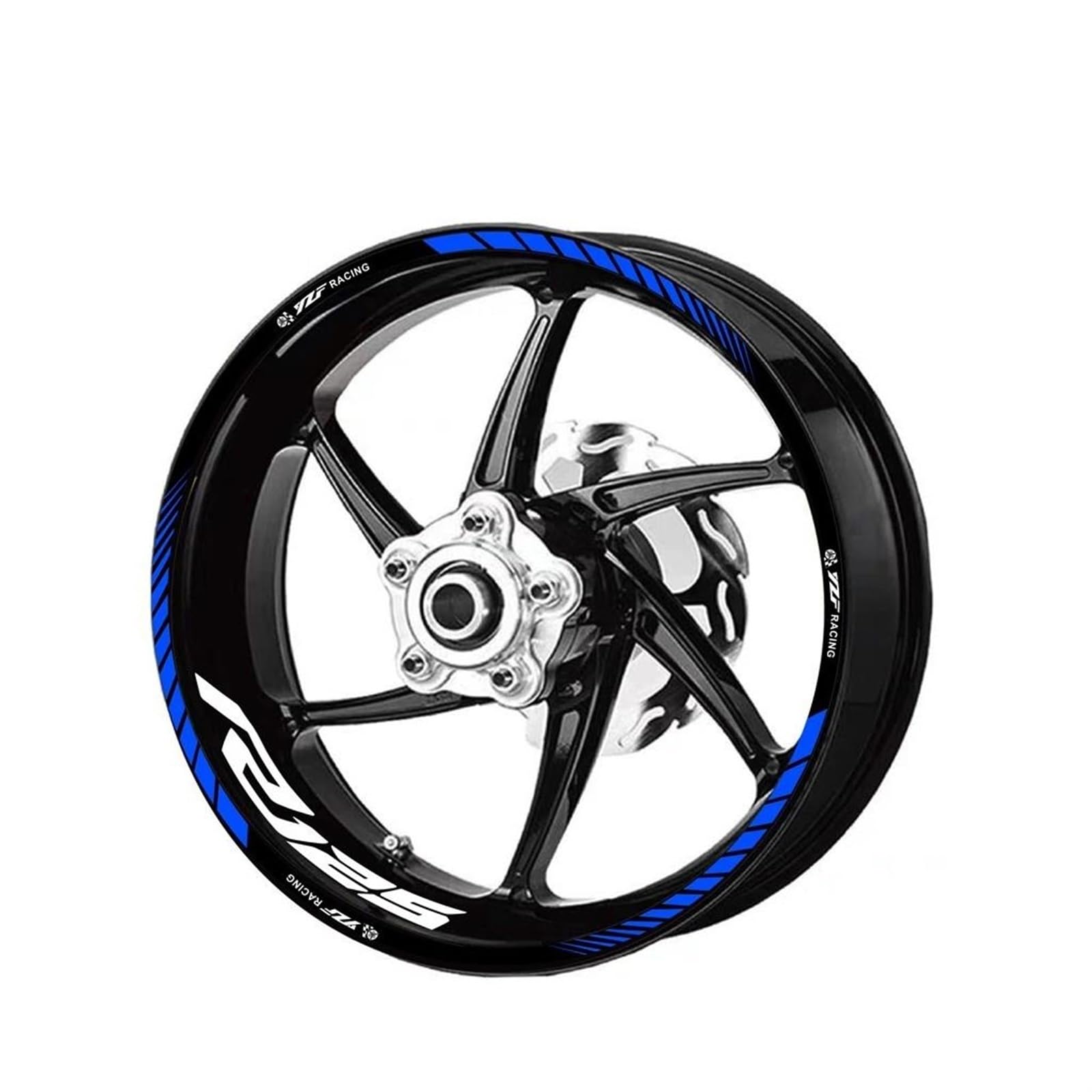 Motorcycle Wheel Stickers Sports Edge Stripe Reflective Film for Yamaha YZF R125(Color1)