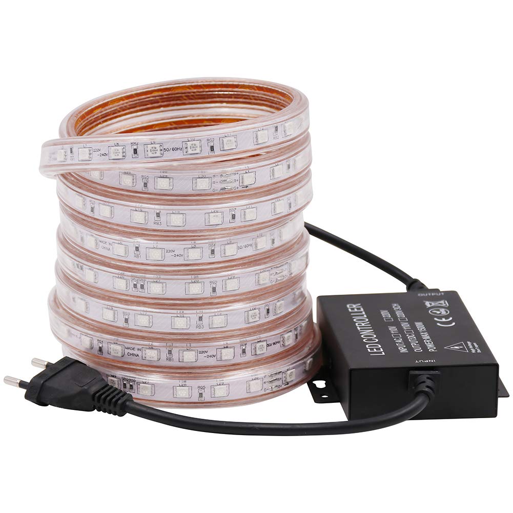 XUNATA 5m RGB LED Strip – 5050, Dimmbar, Mit Fernbedienung, Selbstklebend Für Deko