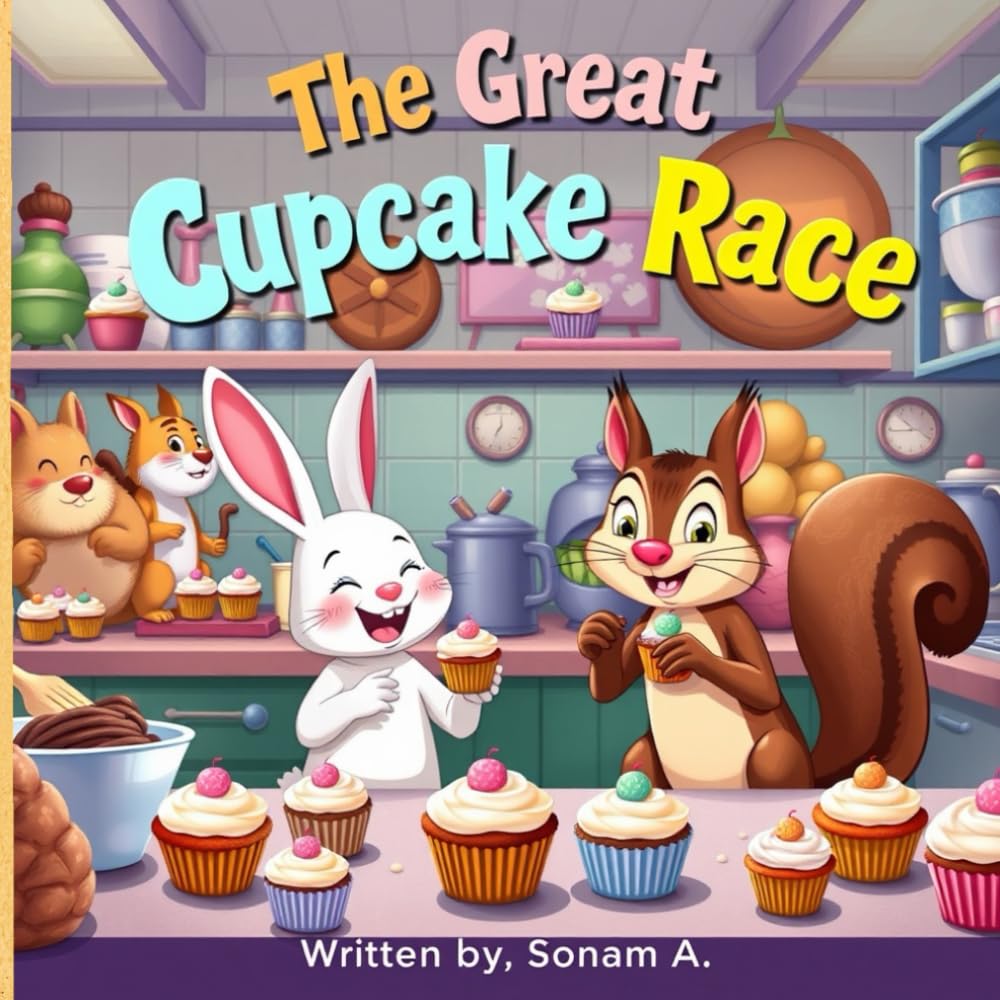 Title: The Great Cup Cake Race: Kids Story Book, great for beginners readers, idle for age 3-6 years