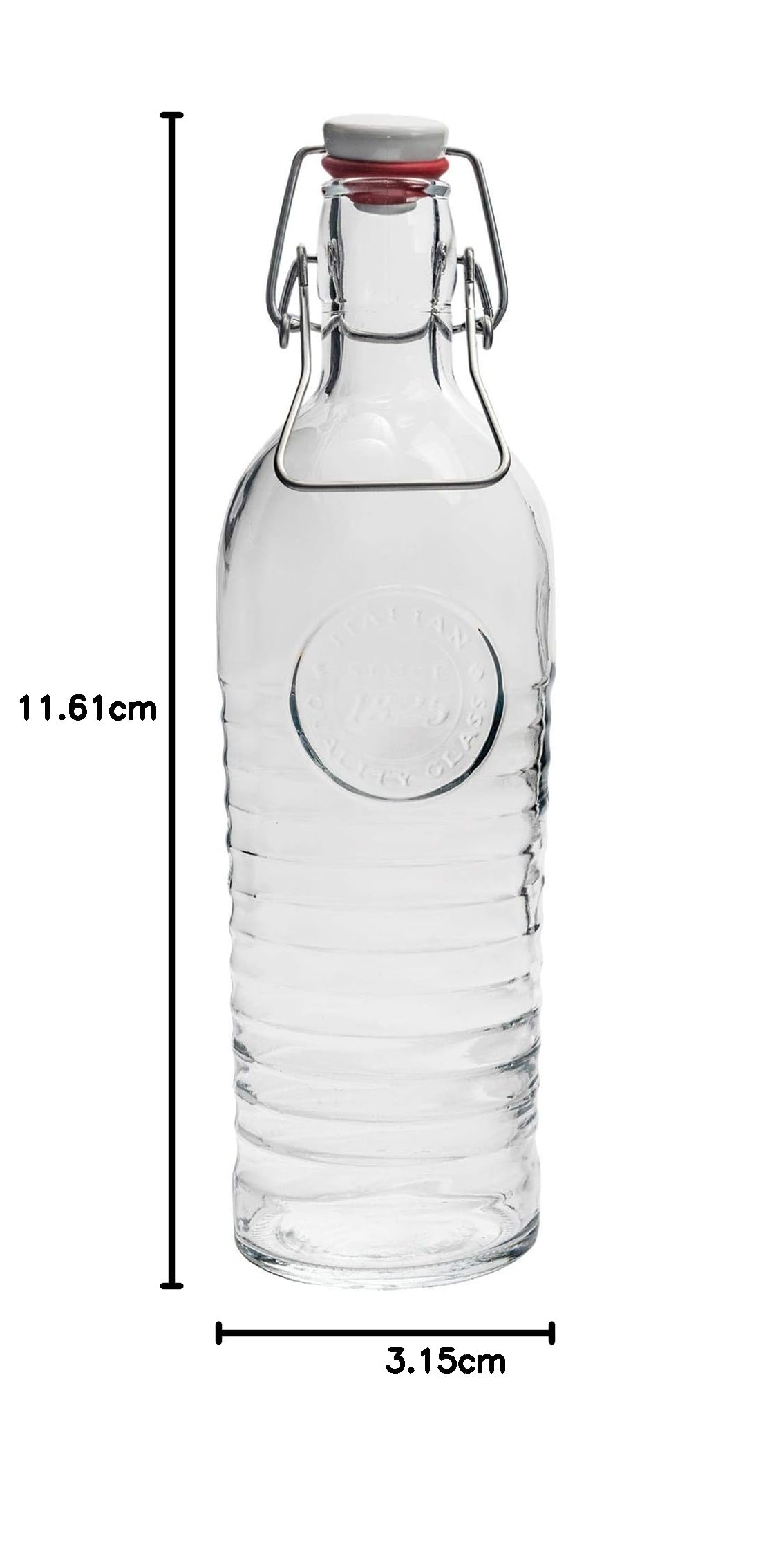 Bormioli Rocco Vintage Butelka Szklana, Przezroczysty, 1200 ml