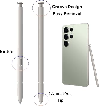 Galaxy S25 Ultra S Pen Replacement for Samsung Galaxy S25 Ultra,Light Gray