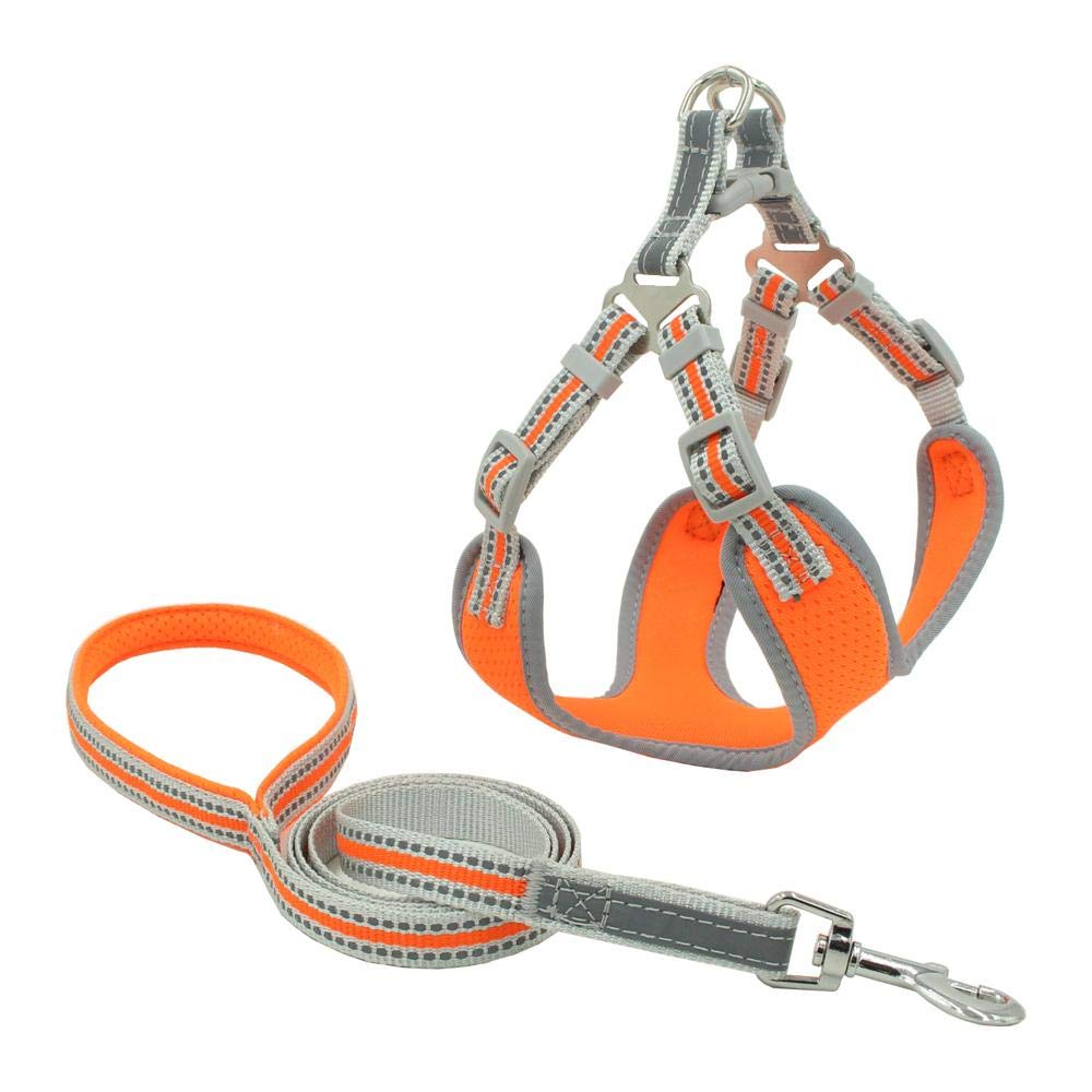NX Ceinture de sécurité respirante pour chien en été, ceinture de sécurité sans laisse pour chiots de petite/moyenne taille qui se reflète la nuit, fournitures pour animaux domestiques, taille S