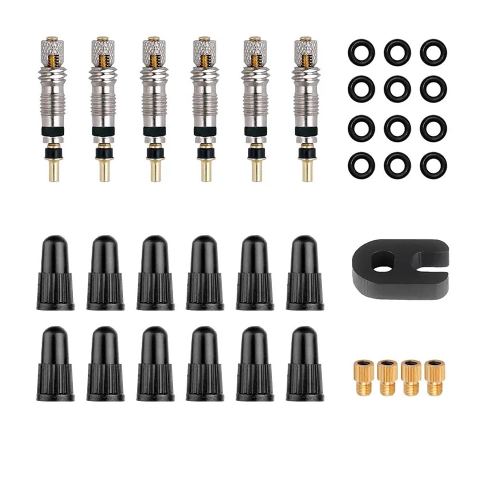 Ventileinsatz-Set – 2/6/12-teilige Rennrad-Schlauch-Ersatzteile(Presta Core 6pcs T2Z)