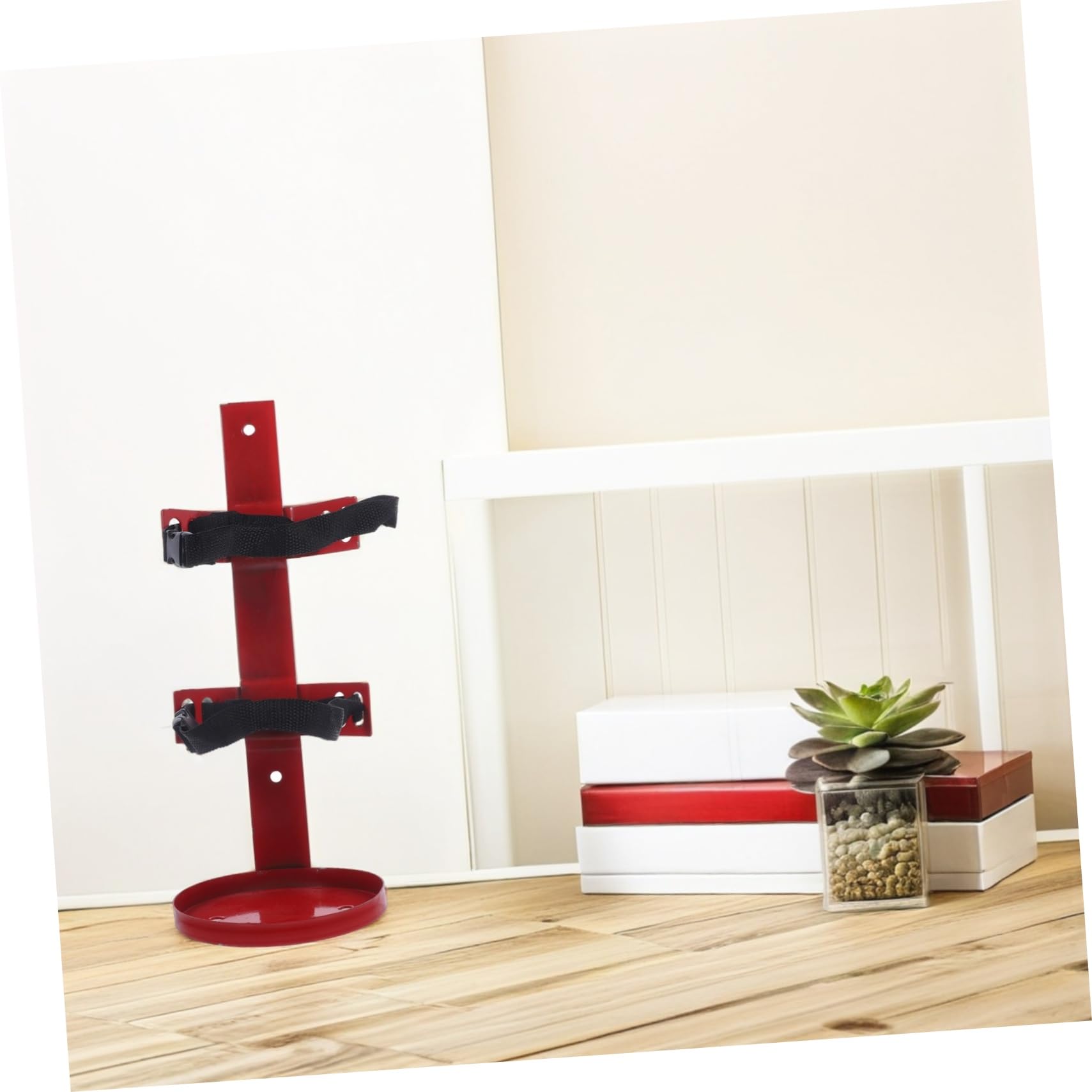 WOONEKY Staffa Porta Estintore in Ferro Resistente, Supporto Per Estintori Da Parete 2-4 Kg, Gancio Compatibile Per Estintore Domestico e Commerciale Finitura Liscia