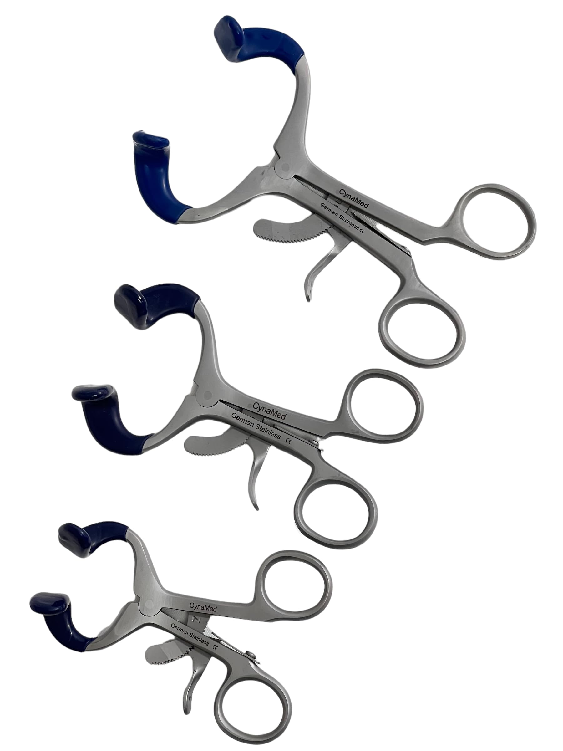 Adult Size Molt Mouth Prop Mouth Gag with Silicone Cushion Tips, Ratchet Locking Mouth Opener Retractor Sizes 3.5