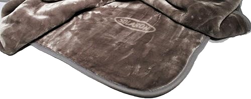 Miniatura 5 de Manta gris tamaño Queen, manta de visón coreano, manta de terciopelo de piel sintética, color suave, grueso, de felpa, reversible, colchas, edredón