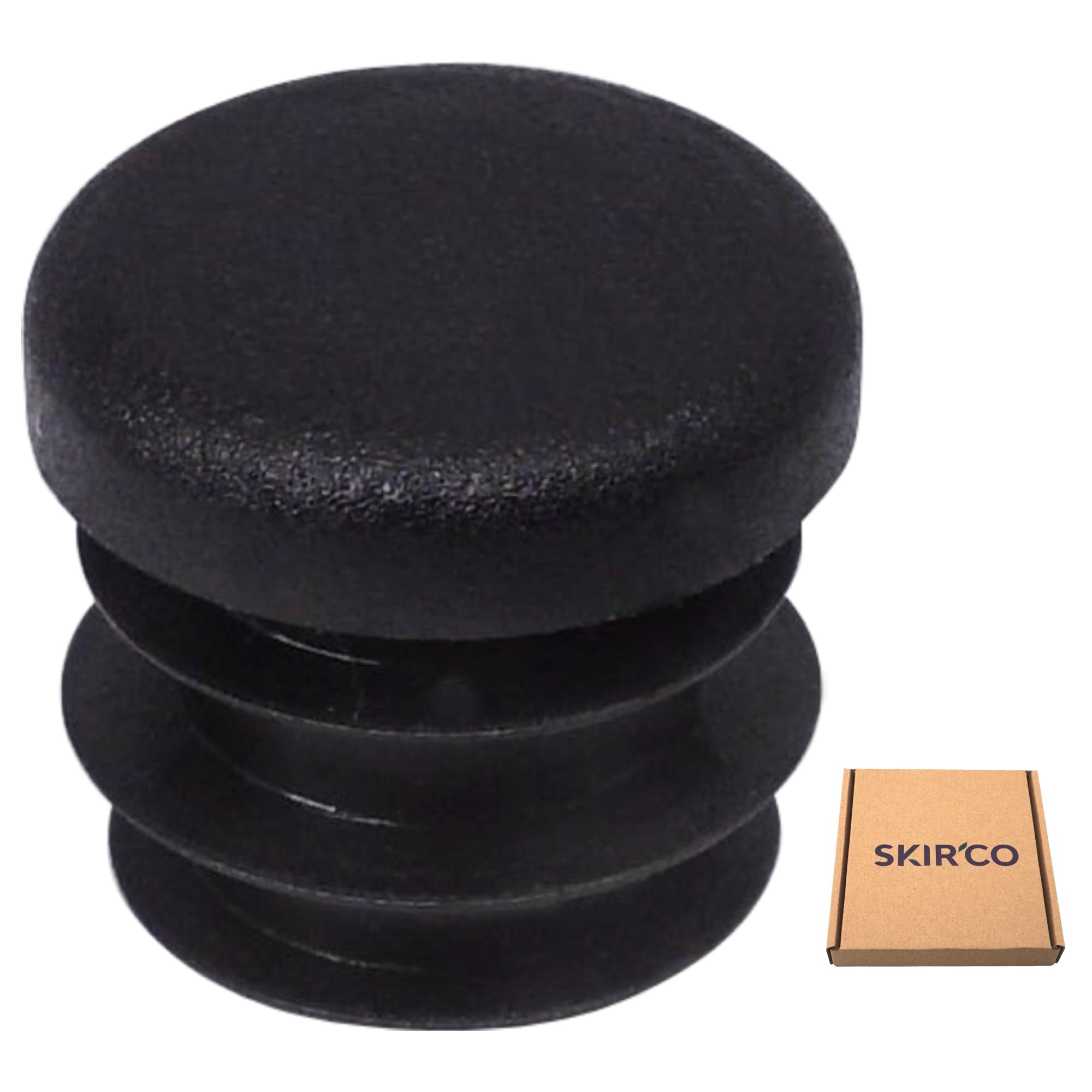 SKIR'CO (20 pcs) Round Tube Inserts 16 mm, Fence Post Plugs, Black Plastic Tube End Caps, Pipe Plugs, Black RAL 9005 - Image 2