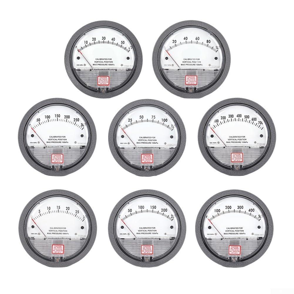 Barometer,Barometer Analog,Differenzdruckmessgerät Barometer Analog Mikromanometer Zeiger Luftmessgerät(0-30pa)