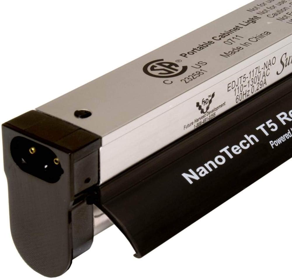 SunBlaster SL0900304 54 Watt 6400K 4' 120V Hydroponic Grow Light Lamp Ballast Fixture with NanoTech T5HO Reflector for Indoor Home Gardens, 2 Pack