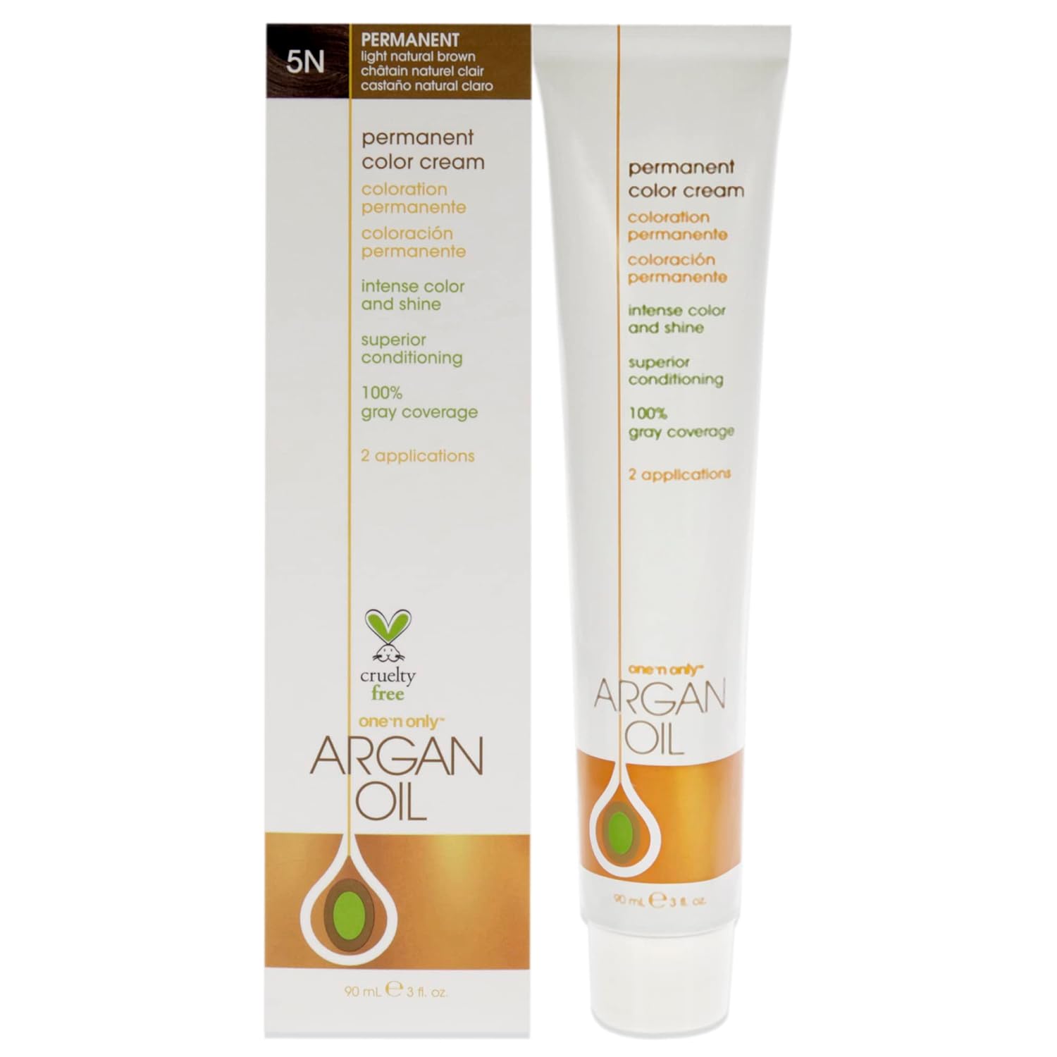 One N’ Only Permanent Hair Color – Permanent Hair Dye Made with Argan Oil – Delivers Rich, Accurate Tones with Gray Coverage – Improves Moisture & Elasticity – 5N Light Natural Brown (3 oz) One N’ Only Permanent Hair Color – Permanent Hair Dye Made with Argan Oil – Delivers Rich, Accurate Tones with Gray Coverage – Improves Moisture & Elasticity – 5N Light Natural Brown (3 oz)