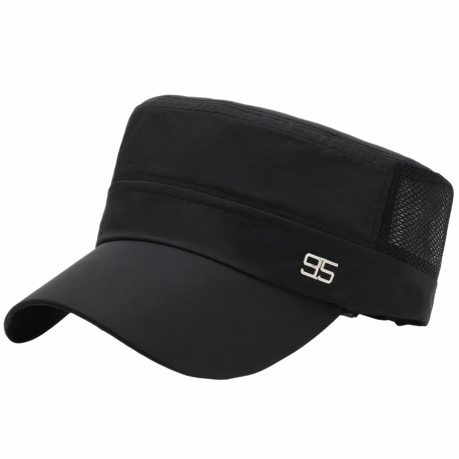 WSLCNClassic Army Cap Unisex Sun Baseball Cadet Combat Military Adjustable Hat Trucker Mesh Fabric