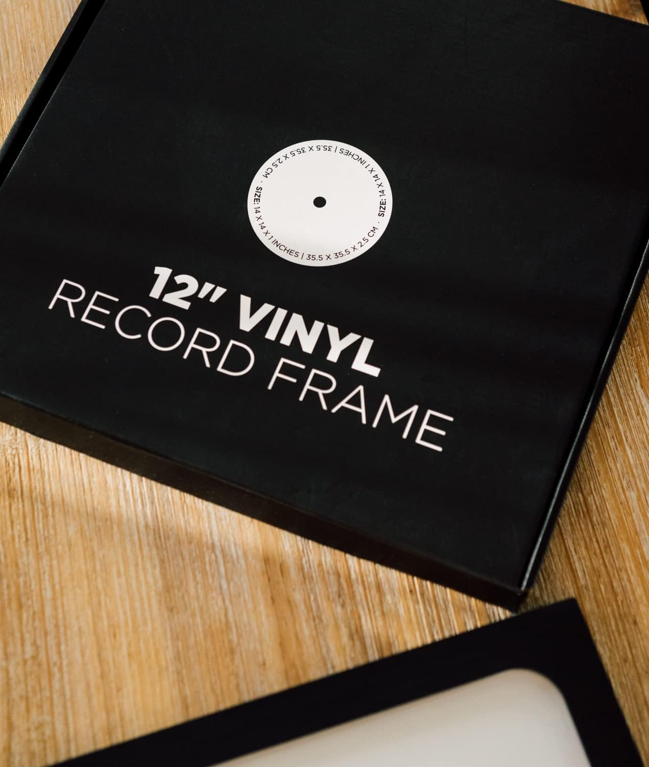 Grupo Erik Premium 12" Vinyl Record Frame With Plastic Glass - 14 x 14 x 1 inch / 35.5 x 35.5 x 2.5 cm - Display for Vinyl Records