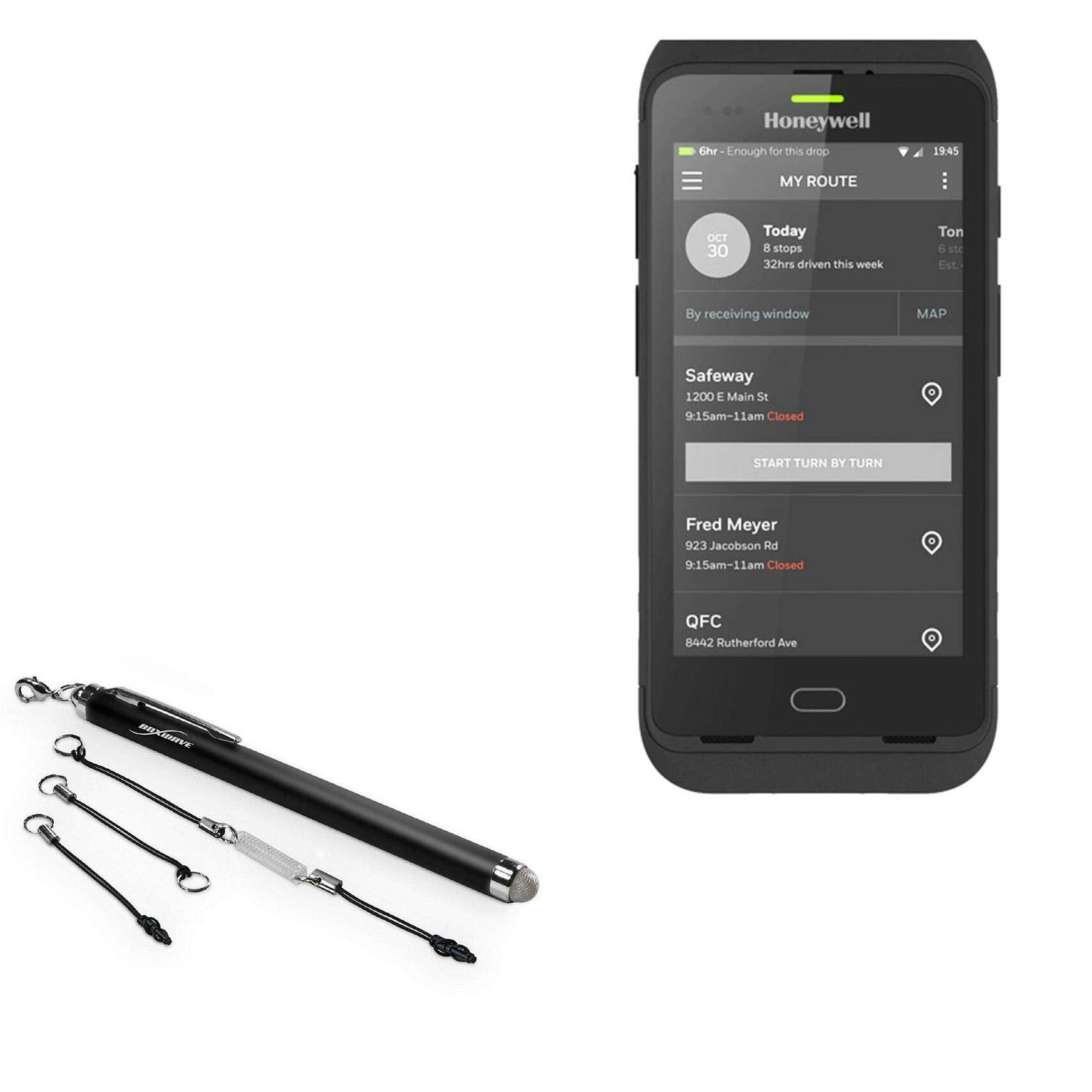 BoxWave Stylus Pen Compatible with Honeywell Dolphin CT40 - EverTouch Capacitive Stylus, Fiber Tip Capacitive Stylus Pen for Honeywell Dolphin CT40 - Jet Black
