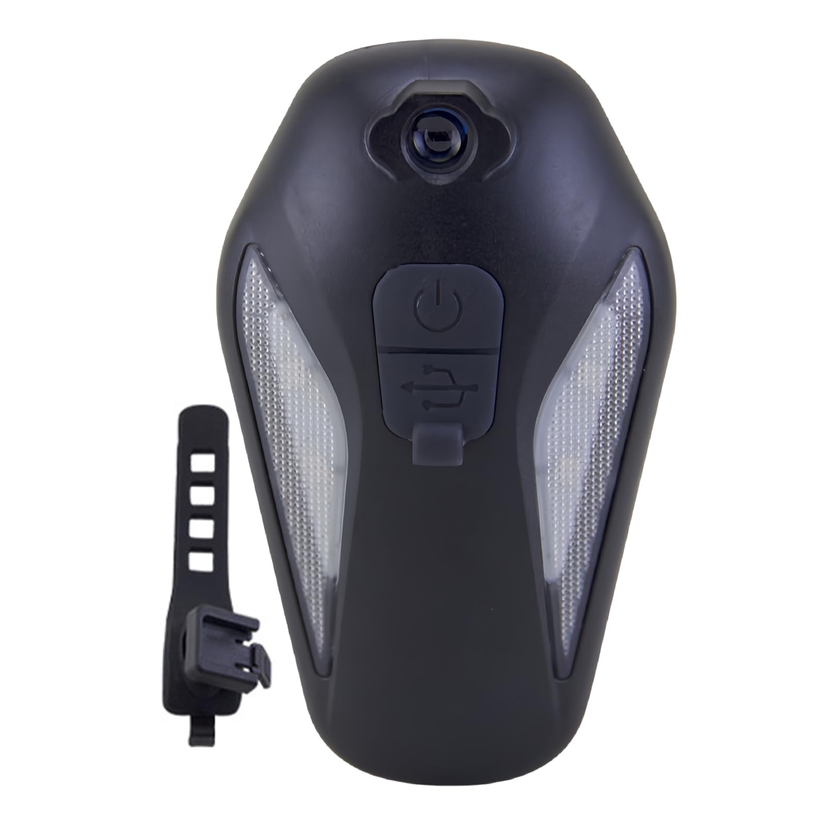 Luz trasera para bicicleta recargable impermeable con modos ajustables y proyector de advertencia 8