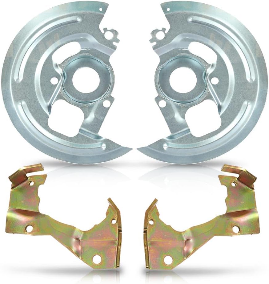 G-PLUS GM Disc Brake Caliper Brackets & Backing Plates Dust Shields Compatible with Buick Skylark/Chevy Chevelle Malibu/Pontiac Tempest/Oldsmobile 1964-1972