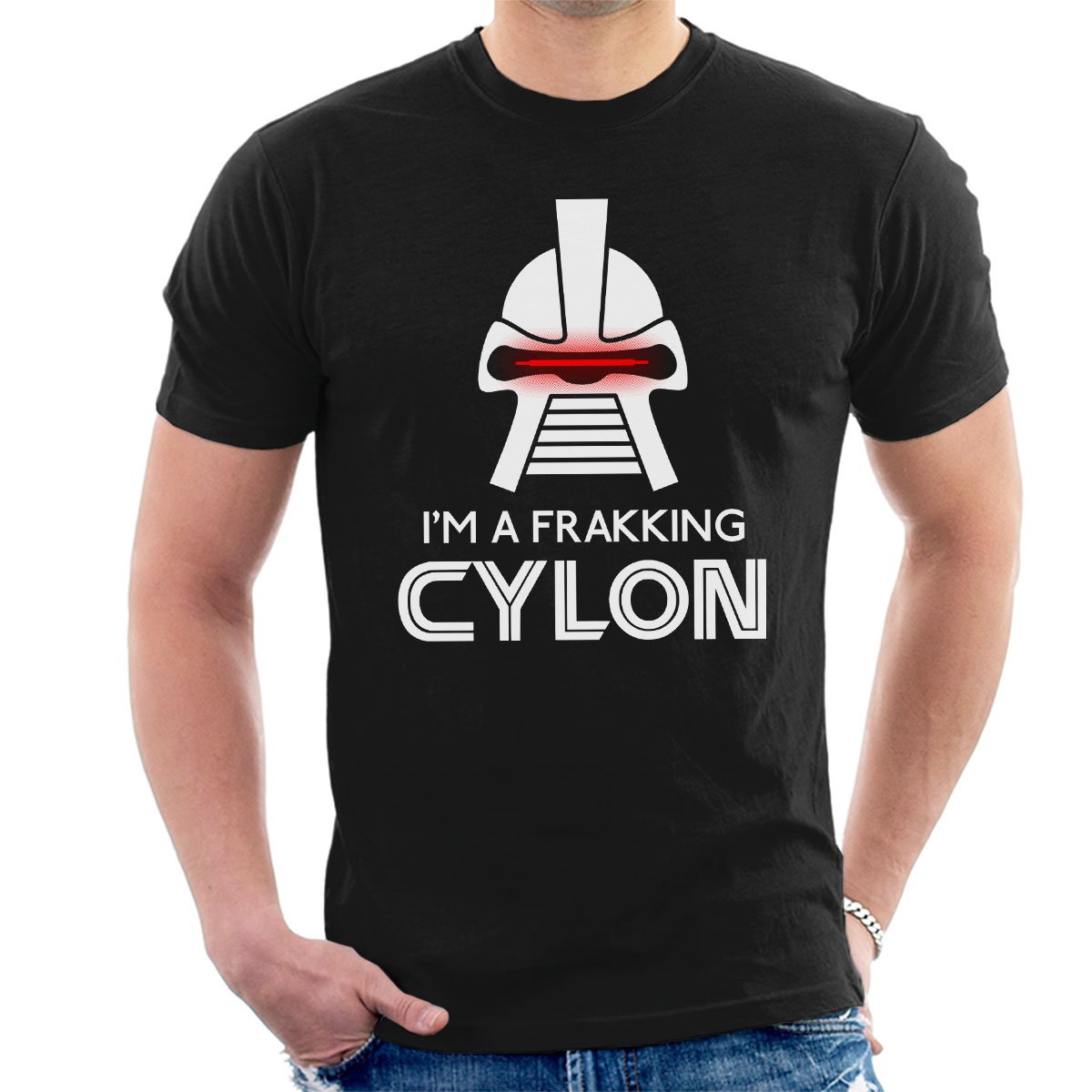 Frakking Cylon Battlestar Galactica Men's T-Shirt