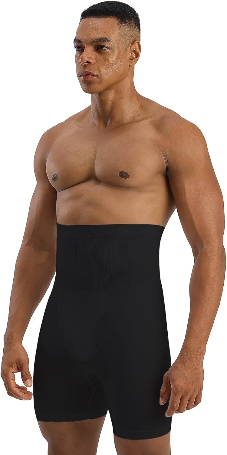 Tummy Control Shapewear Compression Shorts - Waist Compression for Men, High Waist Mens Tummy - Image 2