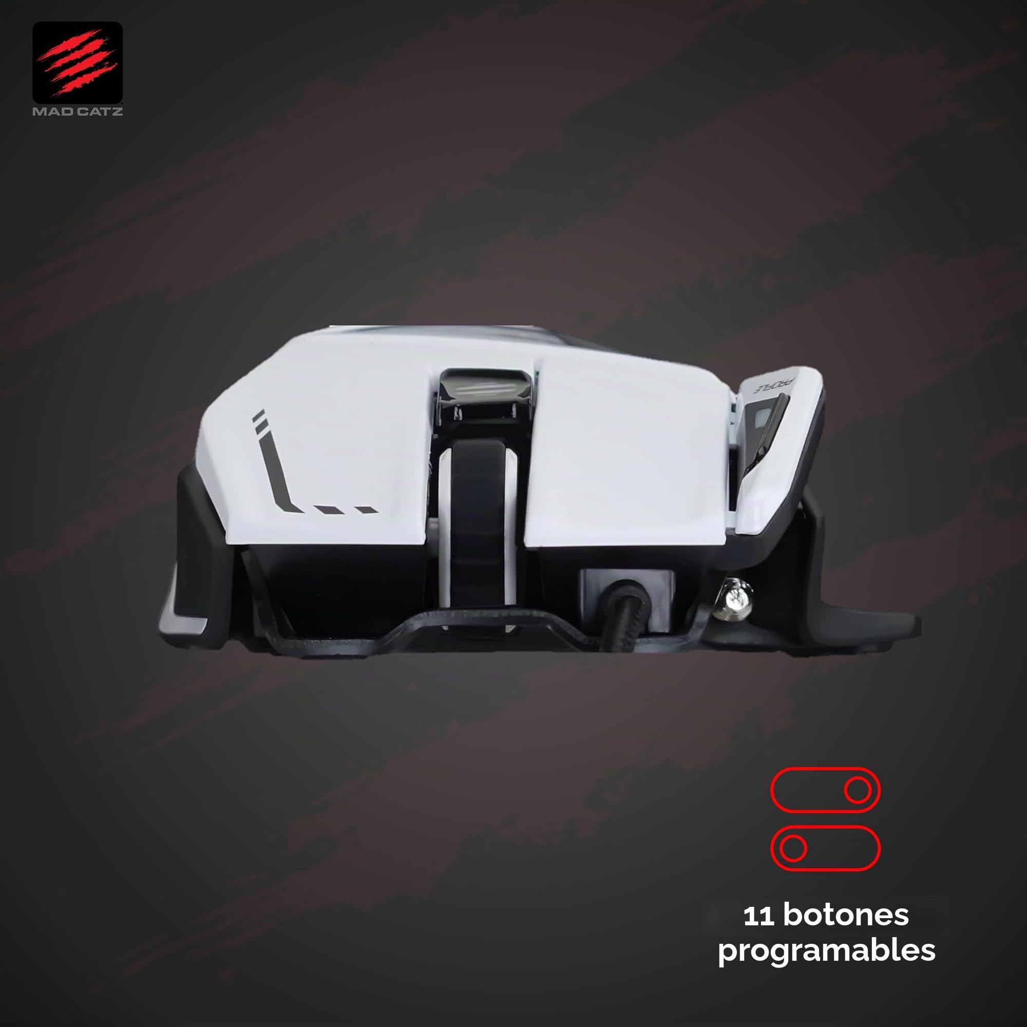 Mad Catz R.A.T. 8 Ratón Gaming Blanco