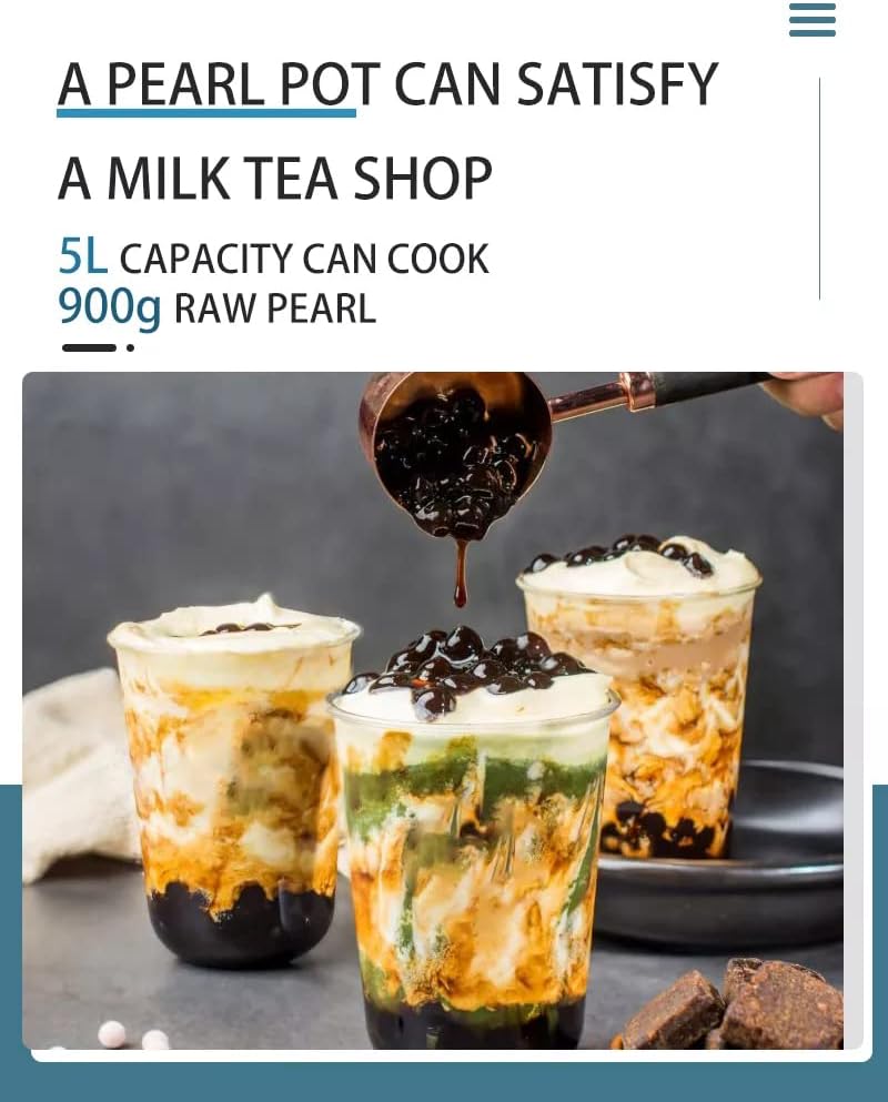 Buy JSQS 5L Fully Automatic Pearl Pot, Commercial Boba Pearl Tapioca